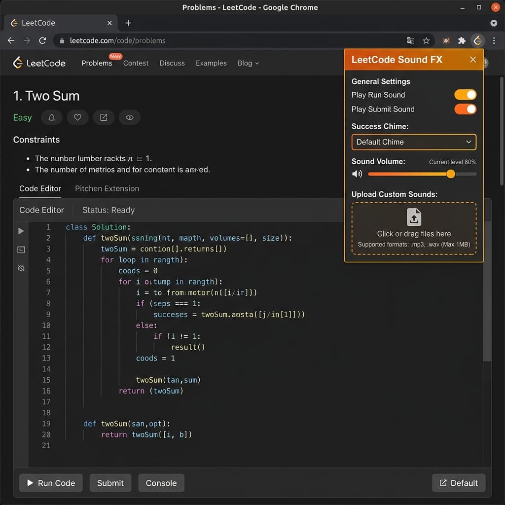 LeetCode Sound FX screenshot
